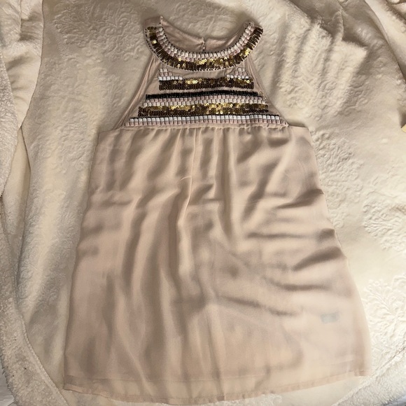 Cream beaded neckline halter top - Picture 2 of 3